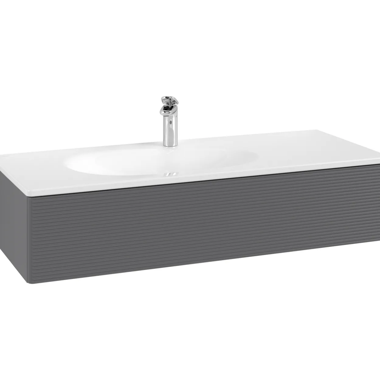 V&b antao servantskap 1 skuff rillet 1188x256x493 venstre m/lys antrasitt