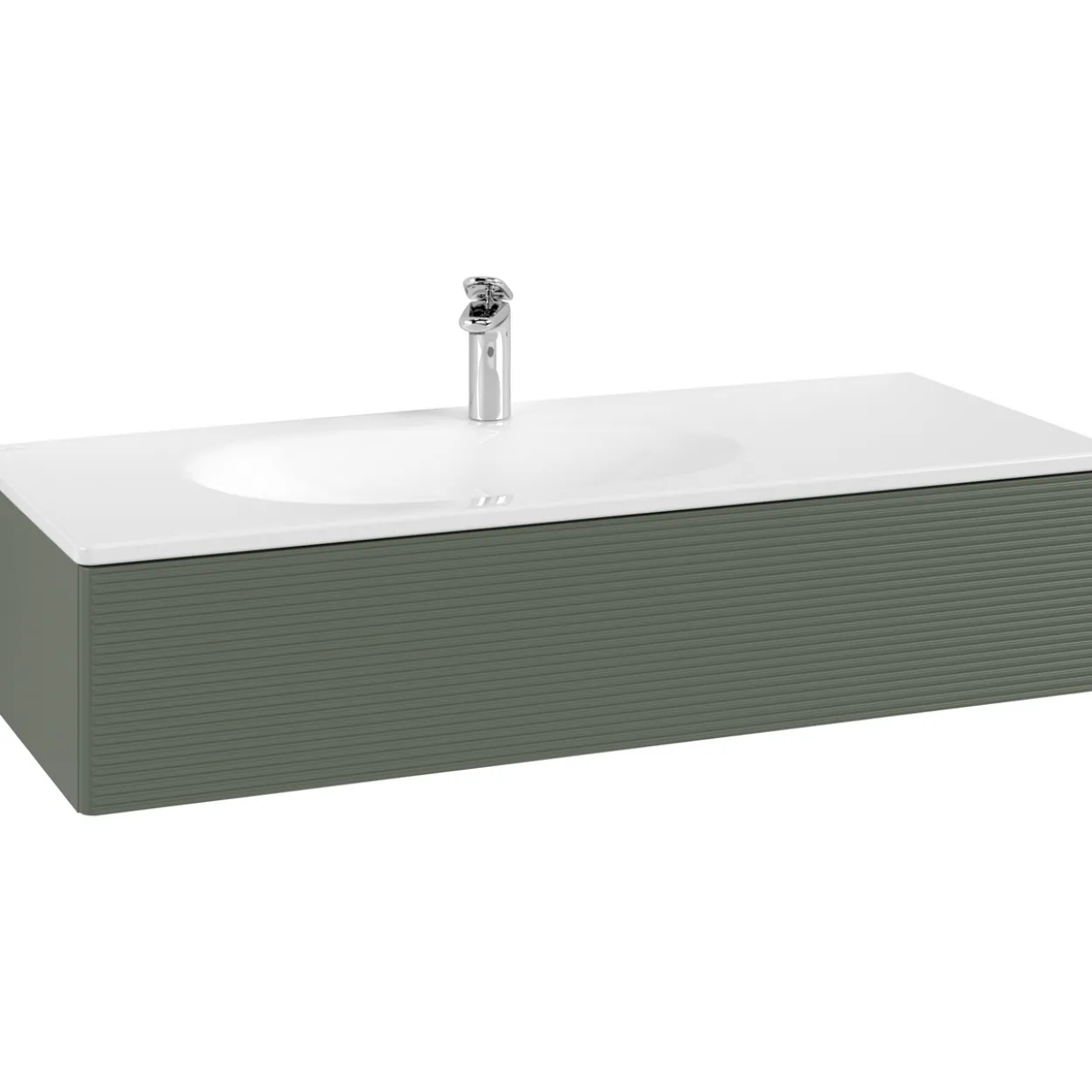 V&b antao servantskap 1 skuff rillet 1188x256x493 venstre m/lys grønn