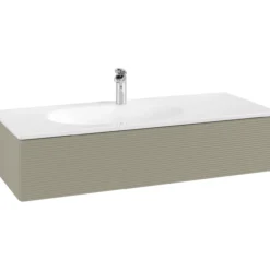 V&b antao servantskap 1 skuff rillet 1188x256x493 venstre m/lys stengrå
