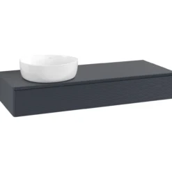 V&b antao servantskap 1 skuff rillet 1200x190x500 venstre u/kranhull blå