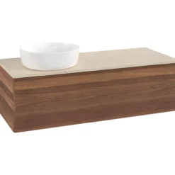 V&b antao servantskap 1 skuff rillet 1200x360x500 venstre u/kranhull valnøtt/créme