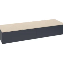 V&b antao sideskap 2 skuffer glatt 1600x268x500 blå/créme