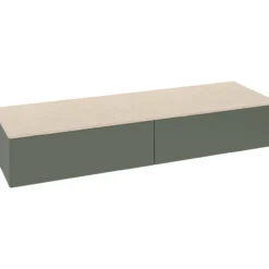 V&b antao sideskap 2 skuffer glatt 1600x268x500 grønn/créme