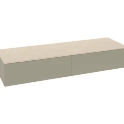 V&b antao sideskap 2 skuffer glatt 1600x268x500 stengrå/créme