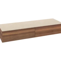V&b antao sideskap 2 skuffer glatt 1600x268x500 valnøtt/créme