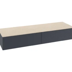 V&b antao sideskap 2 skuffer rillet 1600x268x500 blå/créme