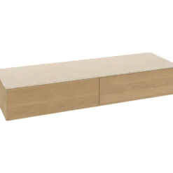 V&b antao sideskap 2 skuffer rillet 1600x268x500 eik/créme