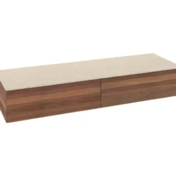 V&b antao sideskap 2 skuffer rillet 1600x268x500 valnøtt/créme