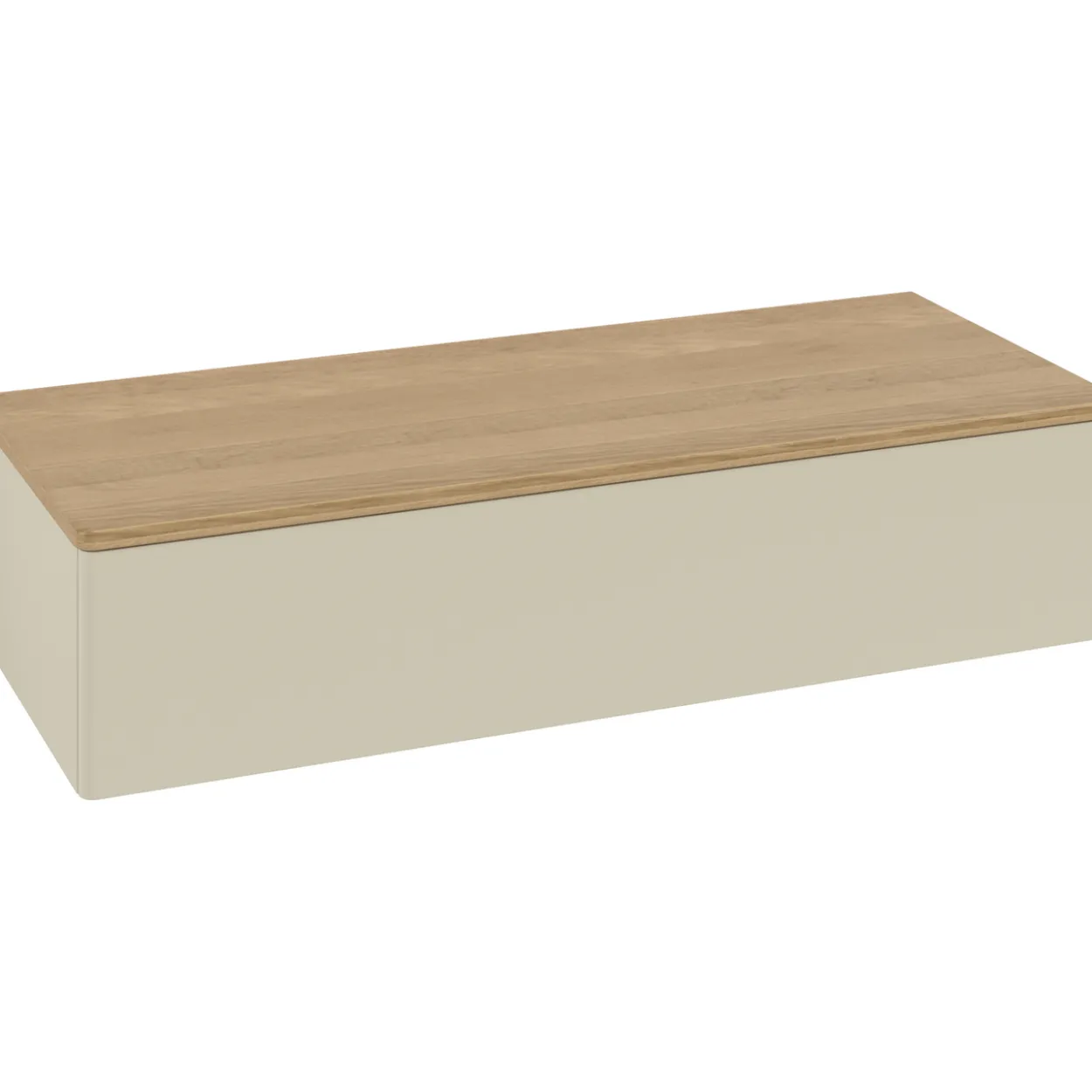 V&b antao sideskap 1 skuff glatt 1200x268x500 silkegrå/eik
