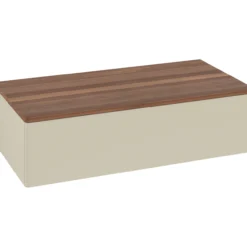 V&b antao sideskap 1 skuff glatt 1000x268x500 silkegrå/valnøtt