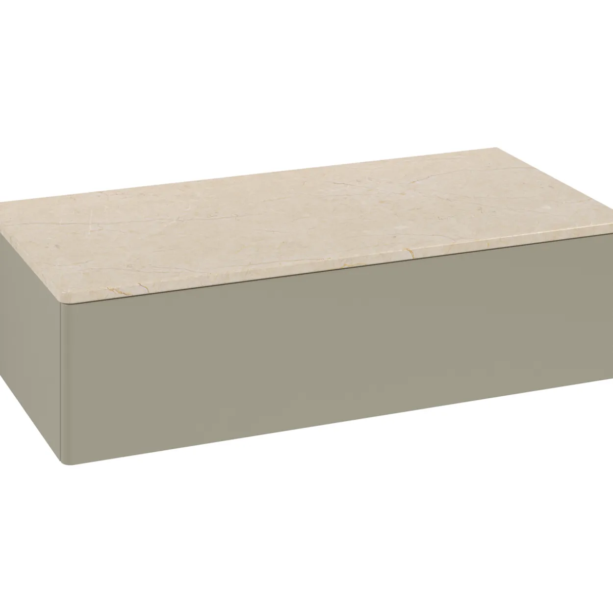 V&b antao sideskap 1 skuff glatt 1000x268x500 stengrå/créme