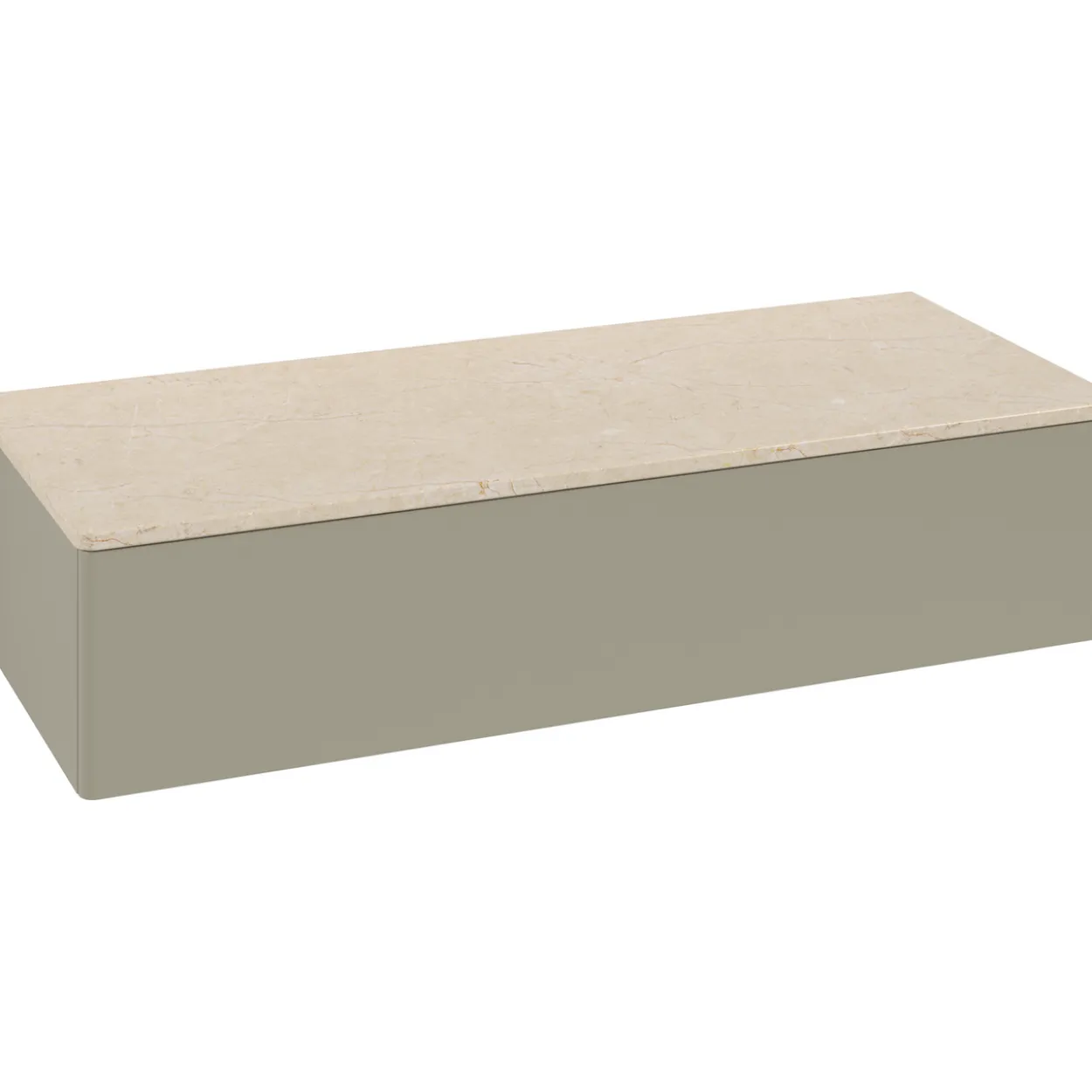 V&b antao sideskap 1 skuff glatt 1200x268x500 stengrå/créme