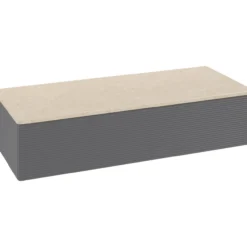 V&b antao sideskap 1 skuff rillet 1200x268x500 antrasitt/créme