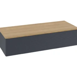 V&b antao sideskap 1 skuff rillet 1200x268x500 blå/eik