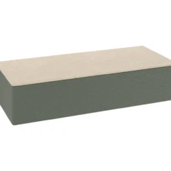V&b antao sideskap 1 skuff rillet 1200x268x500 grønn/créme