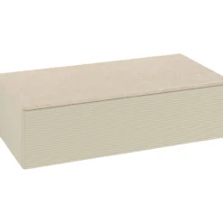 V&b antao sideskap 1 skuff rillet 1000x268x500 silkegrå/créme