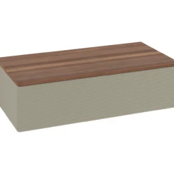 V&b antao sideskap 1 skuff rillet 1000x268x500 stengrå/valnøtt