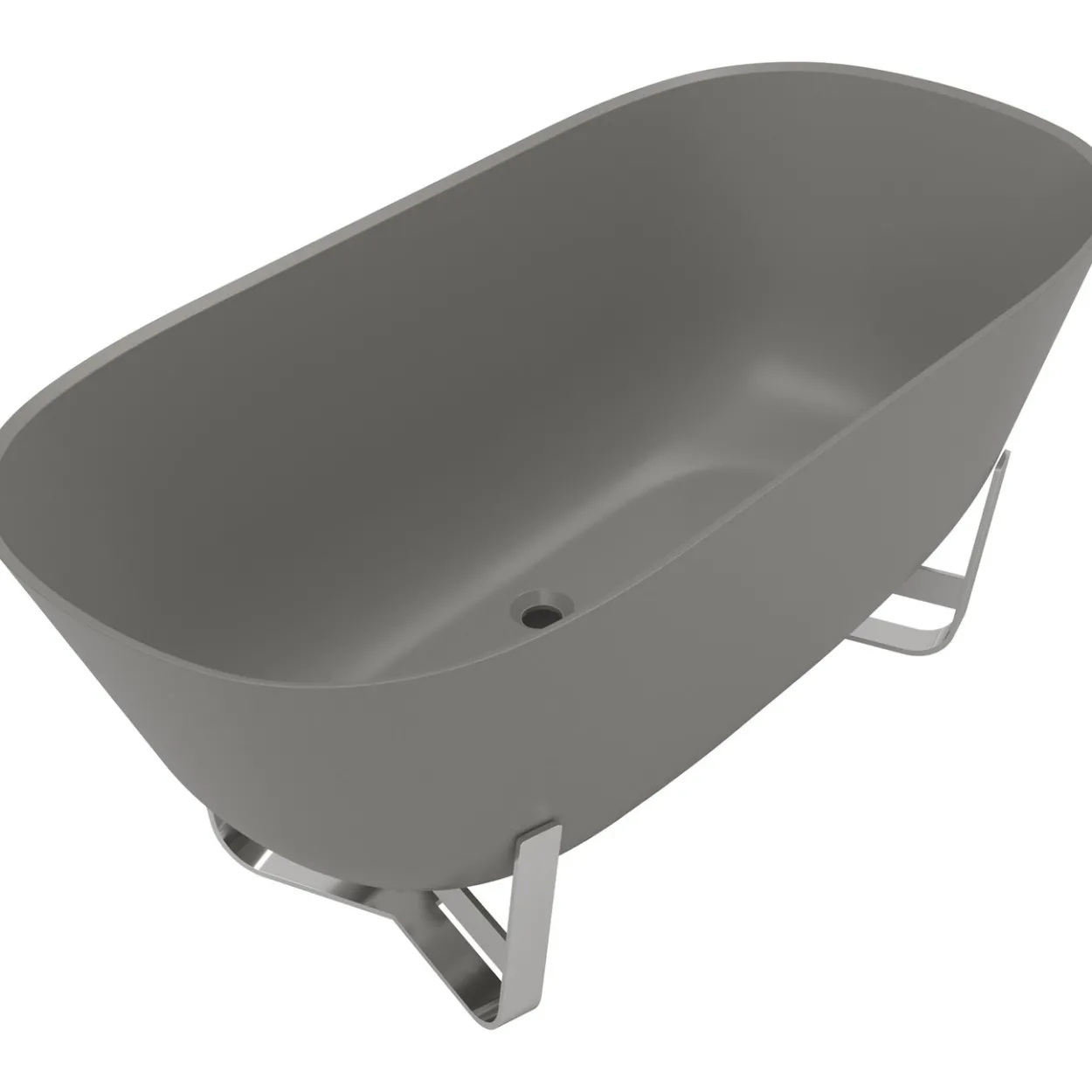 V&b antheus frittstående badekar 155x75 grey