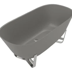 V&b antheus frittstående badekar 155x75 grey
