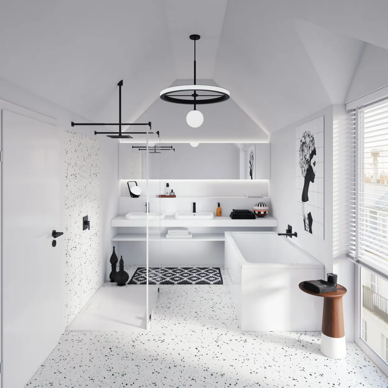 V&b architectura badekar 190x90 for innbygging hvit alpin