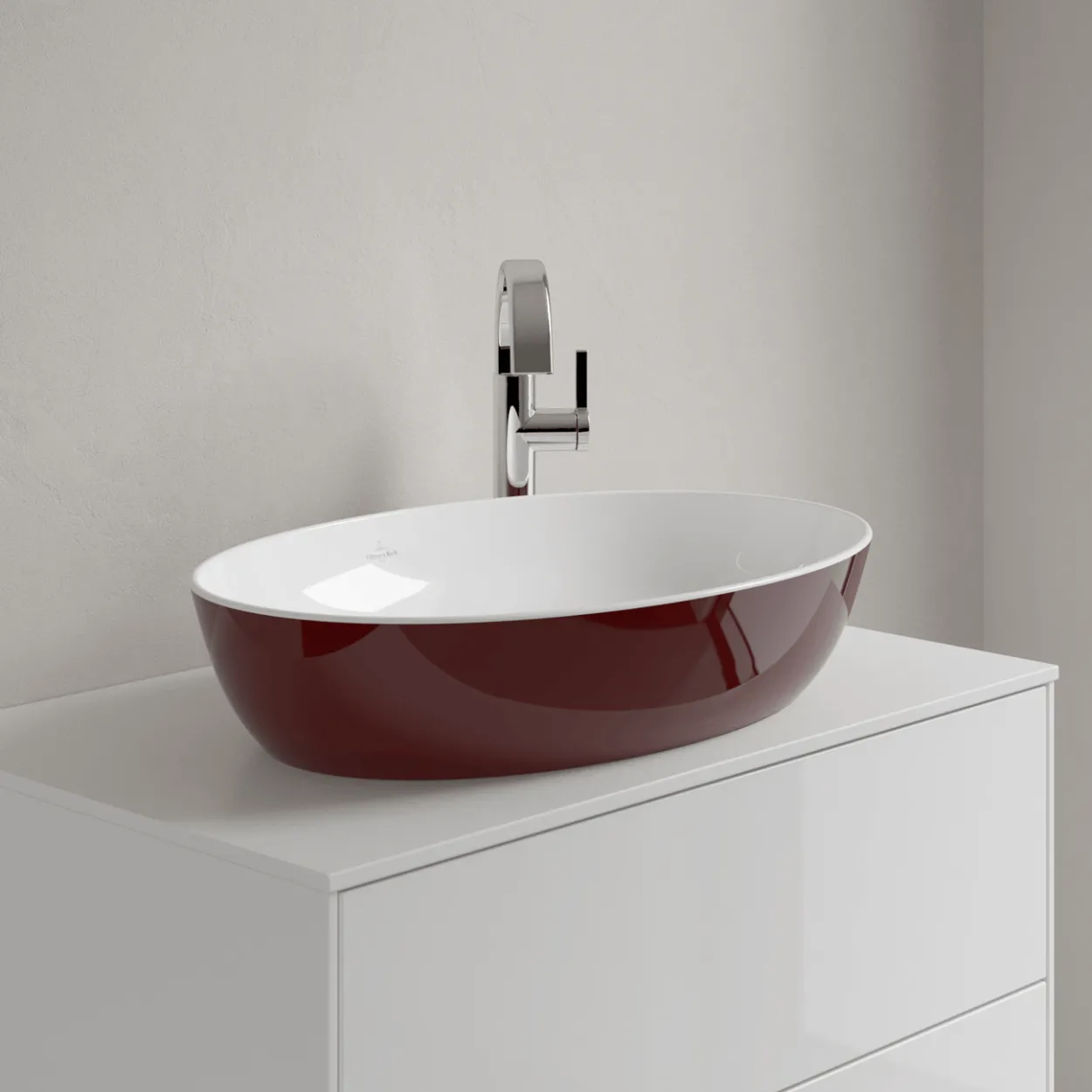 V&b artis servant oval 61x41 bordeaux