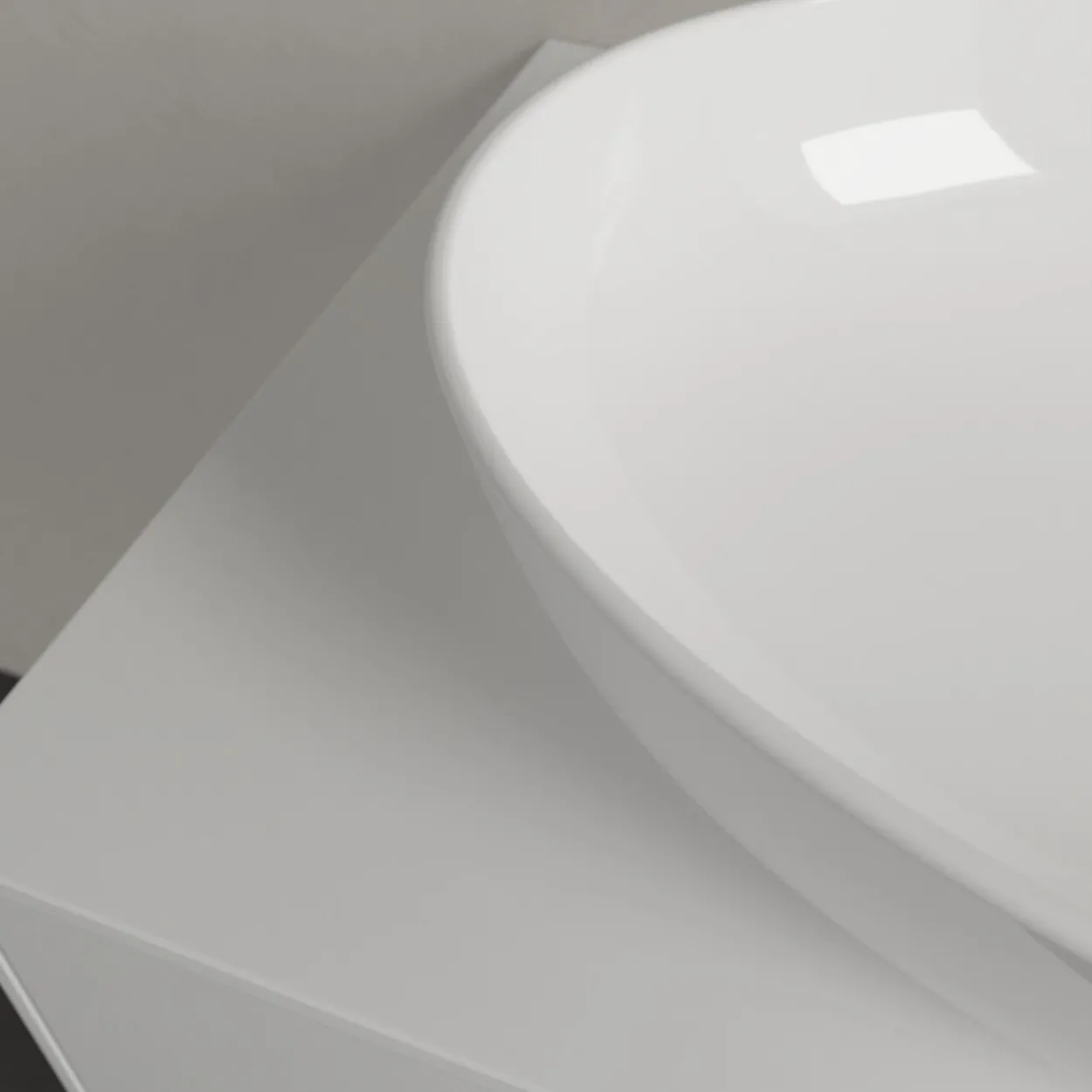V&b artis servant oval 61x41 hvit alpin