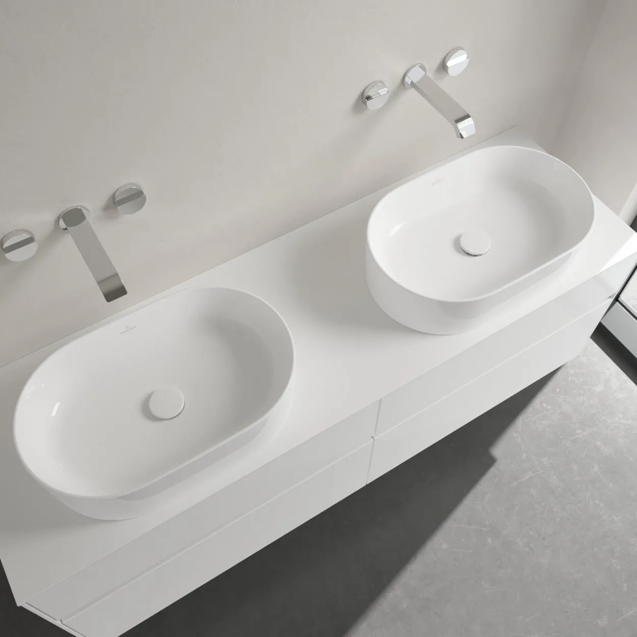 V&b collaro servant oval 56x36, titanceram hvit alpin u/overløp