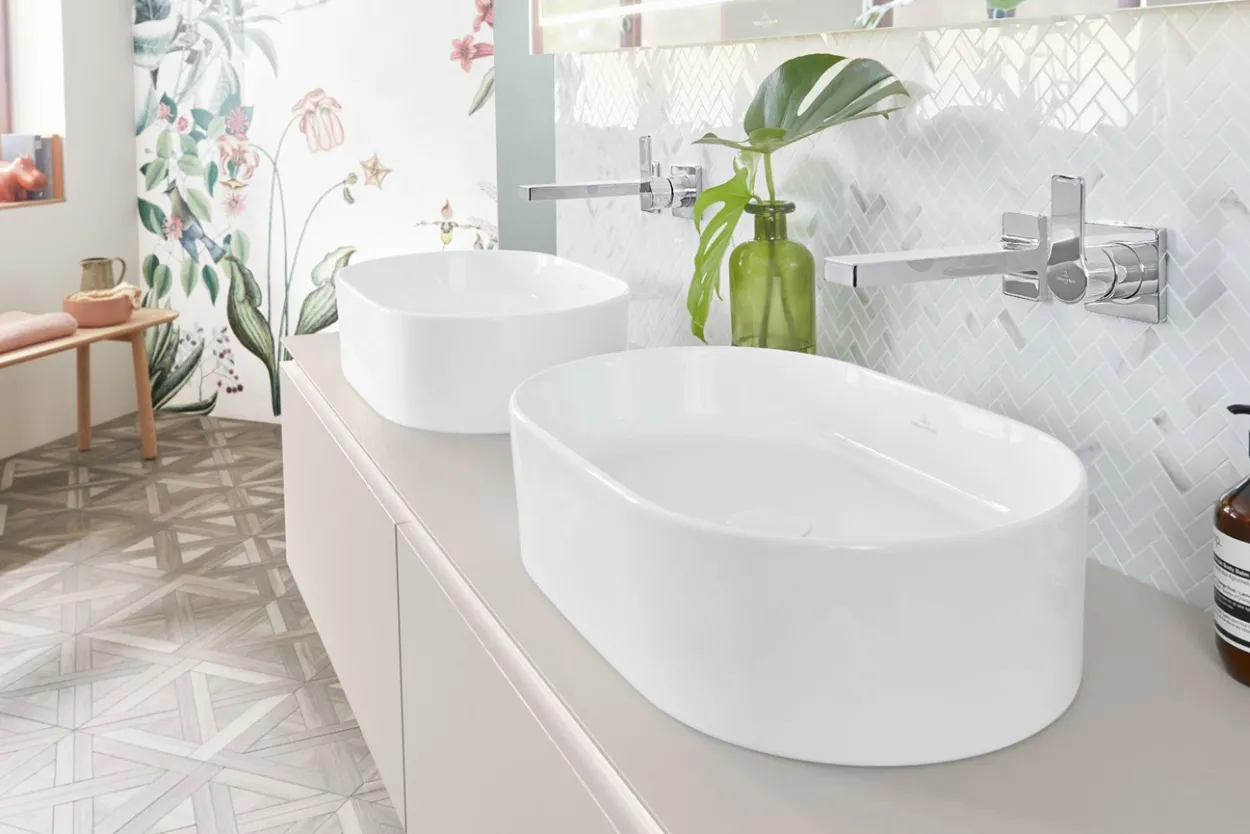 V&b collaro servant oval 56x36, titanceram hvit alpin u/overløp