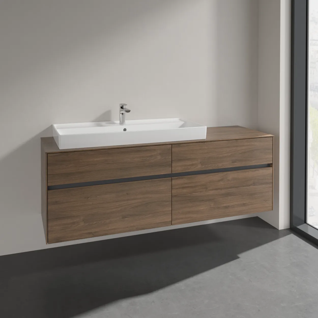 V&b collaro servantskap 160 for servant venstre 100 cm m/4 skuffer arizona eik