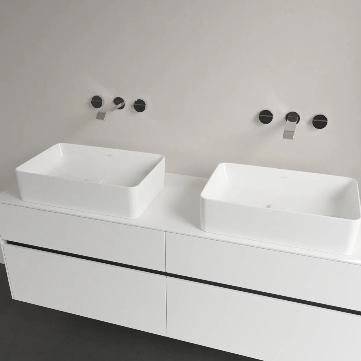 V&b collaro servant 56x36, titanceram hvit alpin u/armaturhull og overløp