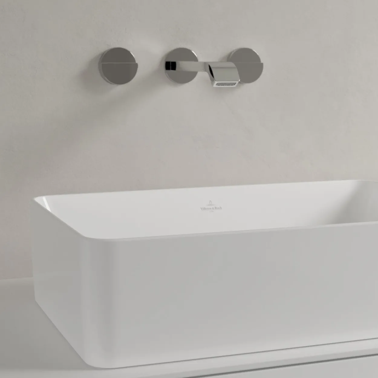 V&b collaro servant 56x36, titanceram hvit alpin u/armaturhull og overløp
