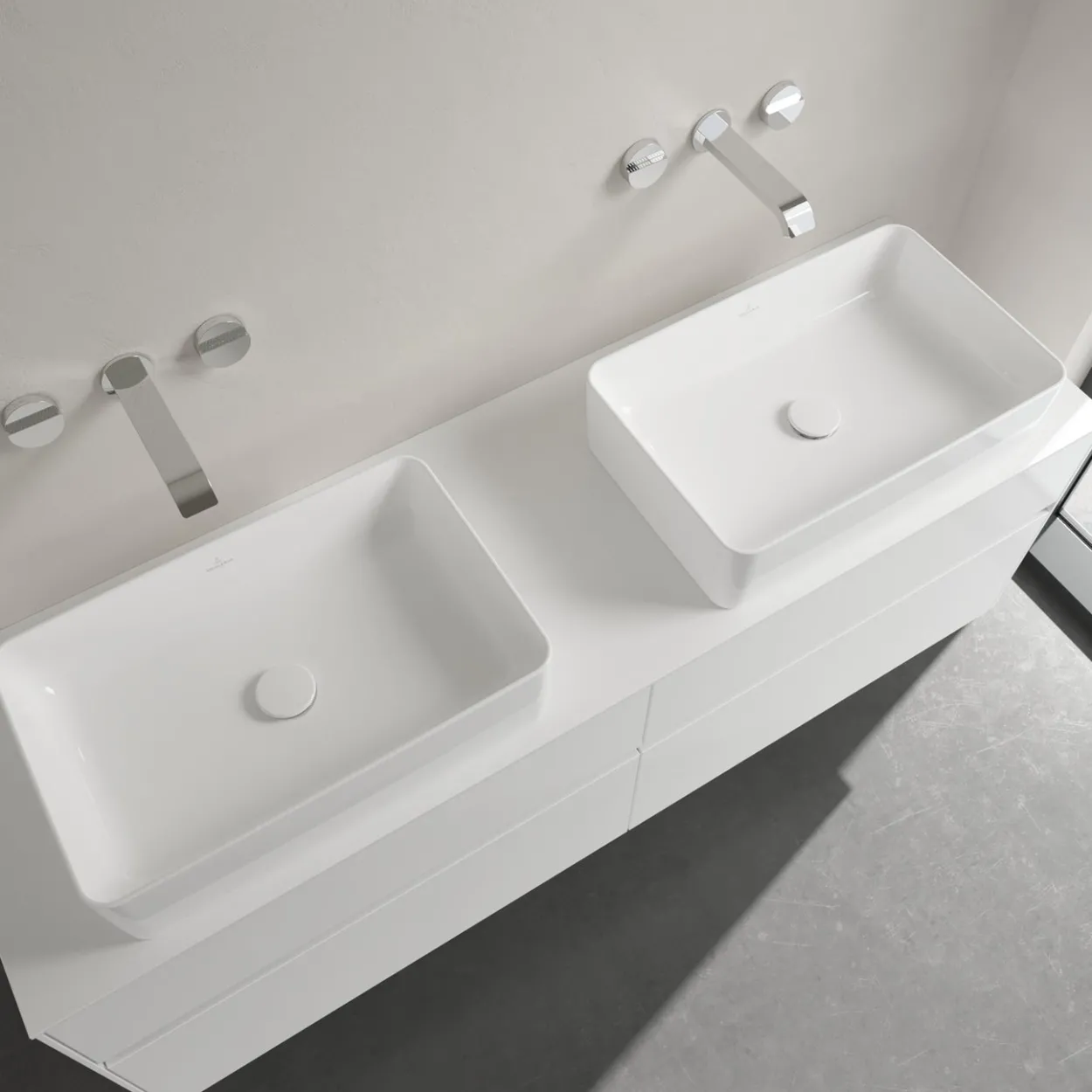 V&b collaro servant 56x36, titanceram hvit alpin u/armaturhull og overløp