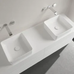 V&b collaro servant 38x38, titanceram hvit alpin u/armaturhull og overløp