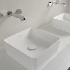 V&b collaro servant 38x38, titanceram hvit alpin u/armaturhull og overløp