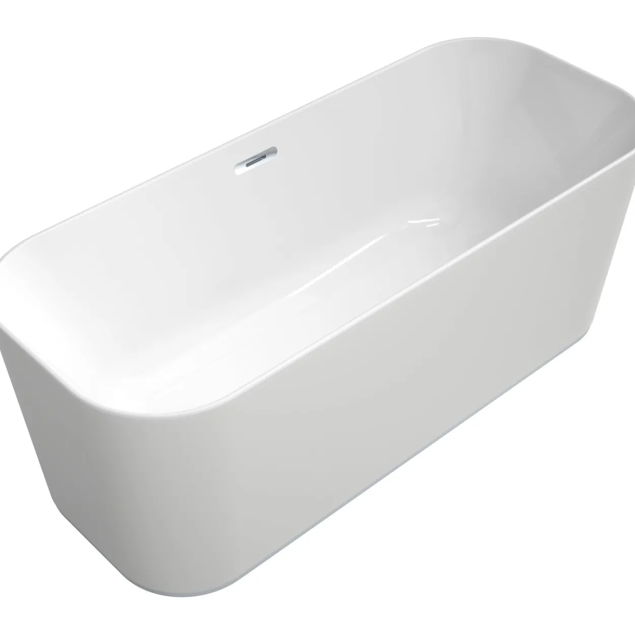 V&b finion badekar 170x70 med påfylling via overløp og designkant, detaljer i krom