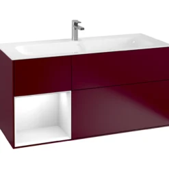 V&b finion servantskap 120 peon matt lakk emotion-lys, venstrestilt hvit hylle