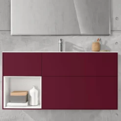 V&b finion servantskap 120 peon matt lakk emotion-lys, venstrestilt hvitmatt hylle