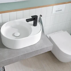 V&b ikke-stengbar bunnventil 1 1/4" hvit alpin