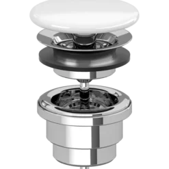 V&b ikke-stengbar bunnventil 1 1/4" stone white