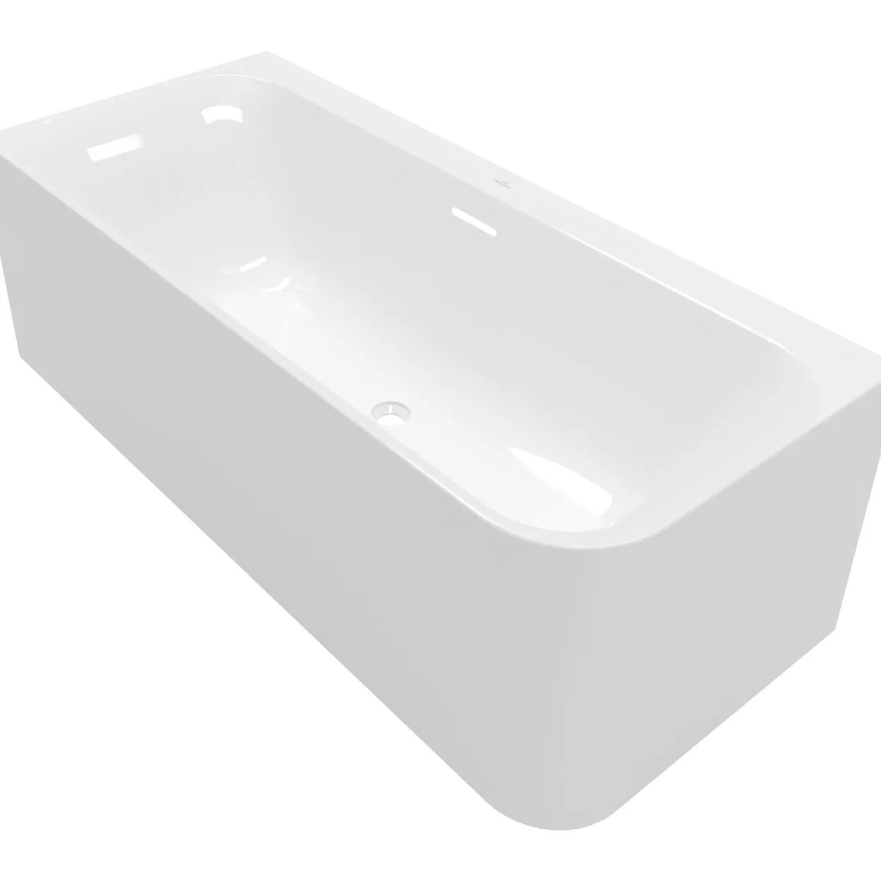 V&b loop & friends square duo back-to-wall badekar 180x80 venstre hvit alpin