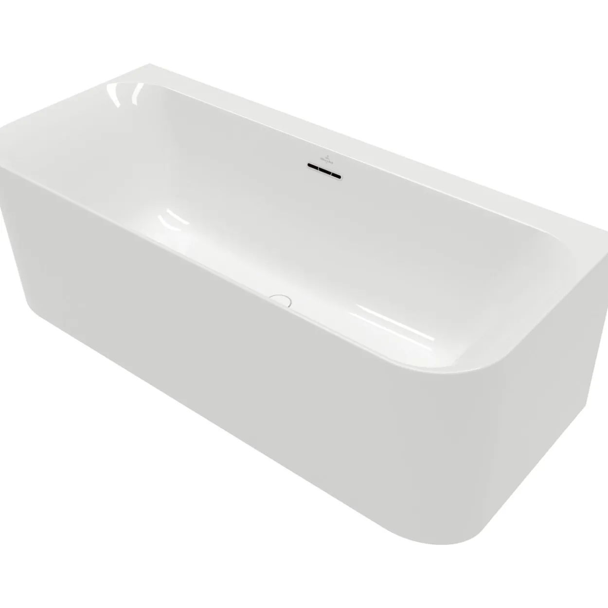 V&b loop & friends square duo back-to-wall badekar 180x80 hvit alpin