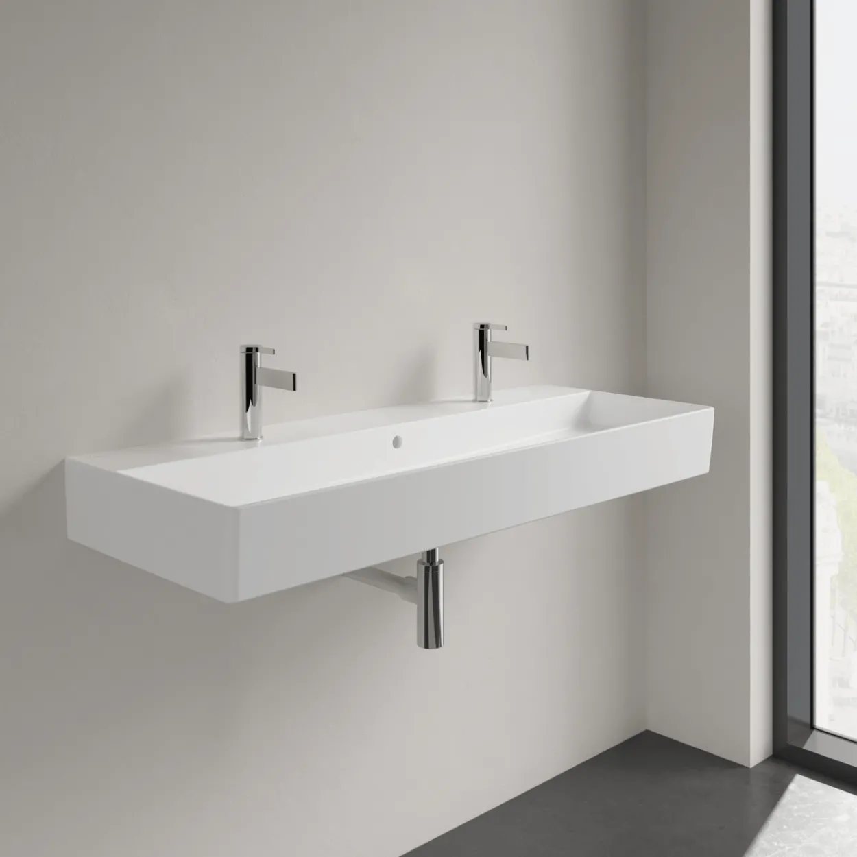 V&b memento 2.0 dobbel servant c+ 120x47 stone white