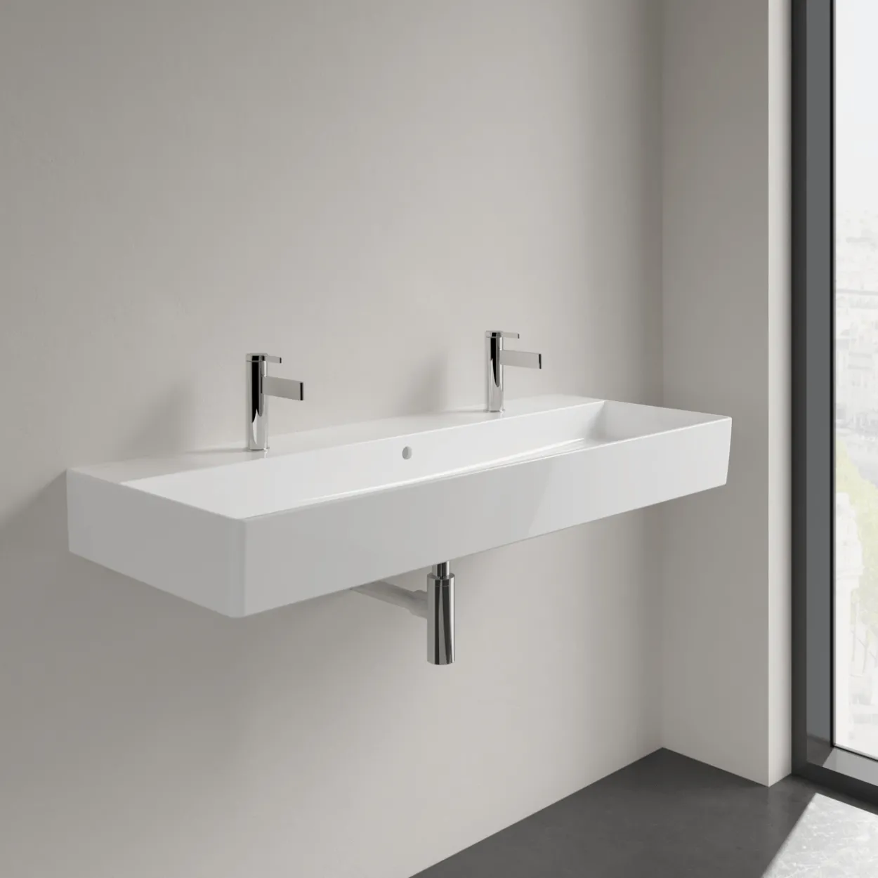 V&b memento 2.0 dobbel servant 120x47 hvit alpin