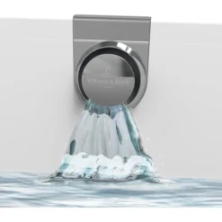 V&b oberon 2.0 back-to-wall badekar 180x80 stone white m/avløpssett i sort/stone white
