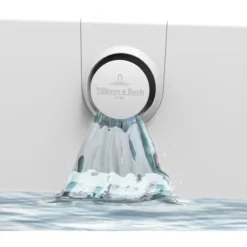 V&b oberon 2.0 back-to-wall badekar 180x80 stone white m/avløpssett i sort/stone white