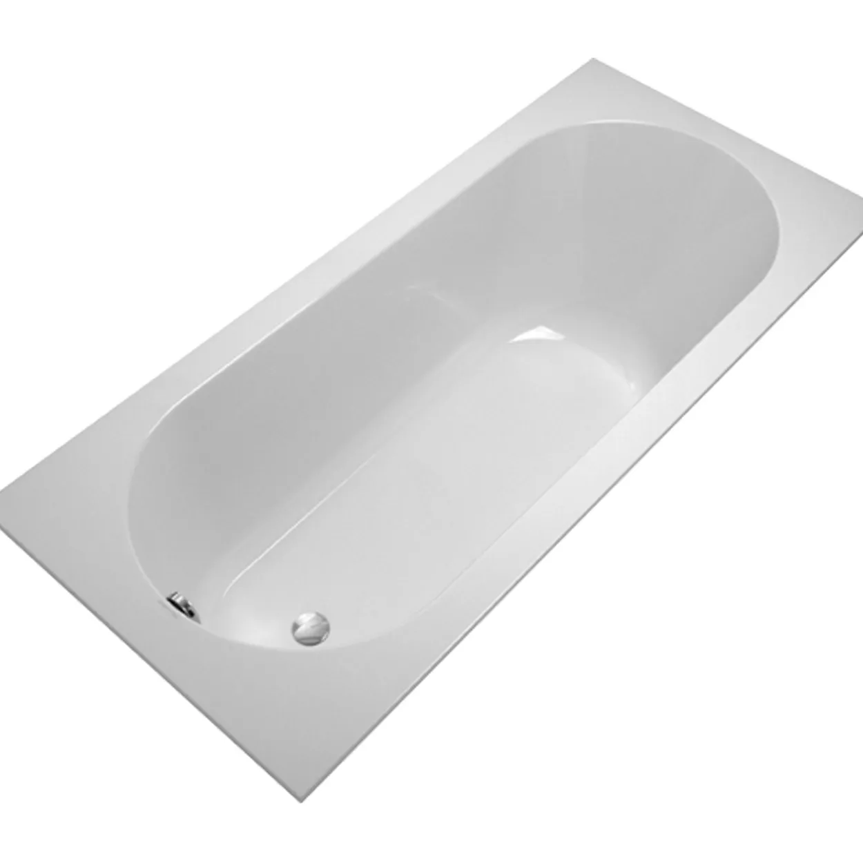 V&b oberon badekar 180x80 for innbygging hvit alpin