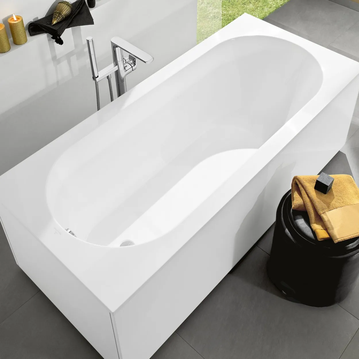 V&b oberon badekar 170x75 for innbygging hvit alpin