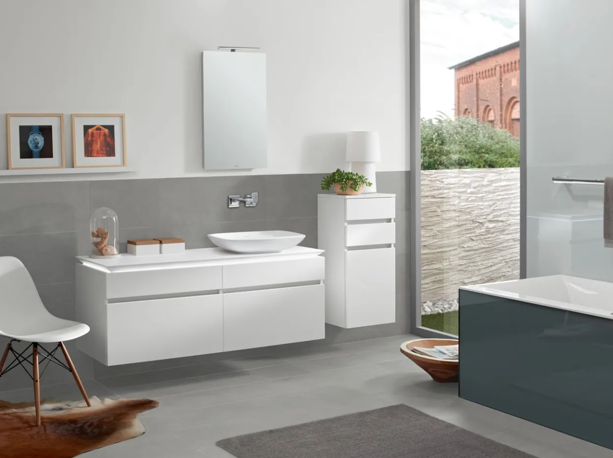 V&b squaro edge 12 badekar 170x75 for innbygging med avløpssett i krom