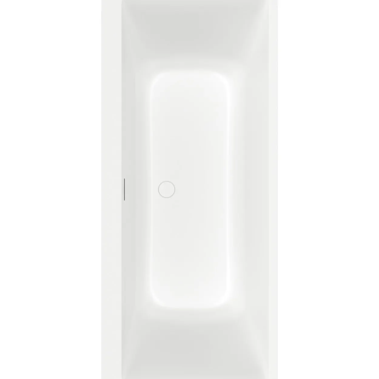 V&b subway 3.0 badekar 180x80 for innbygging stone white m/avløpssett i krom/stone white