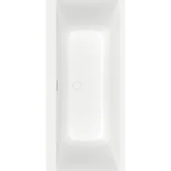 V&b subway 3.0 badekar 170x75 for innbygging stone white m/silentflow vannpåfylling